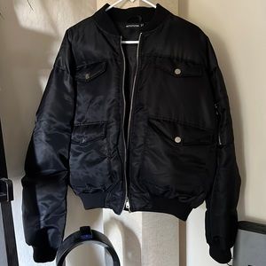 Prettylittlething black bomber size 4
